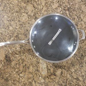 13" Nonstick Flat Bottom Calphalon Wok with Lid